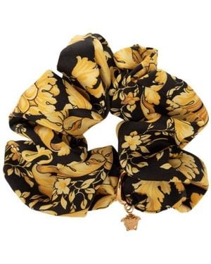 Versace Barocco Print Scrunchie - Metallic