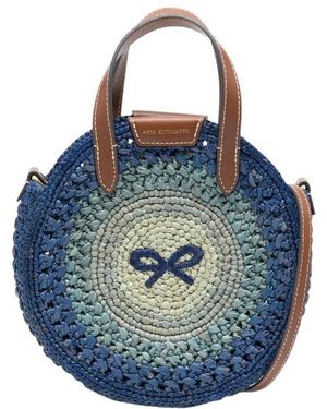 Anya Hindmarch Woven Shoulder Bag - Blue