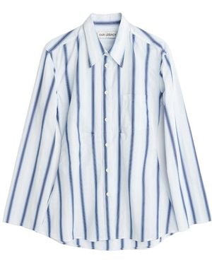 Our Legacy Striped Long-Sleeved Shirt - Blue