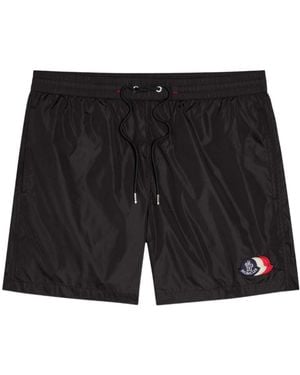Moncler Elastic Waist Swim Trunks - Black