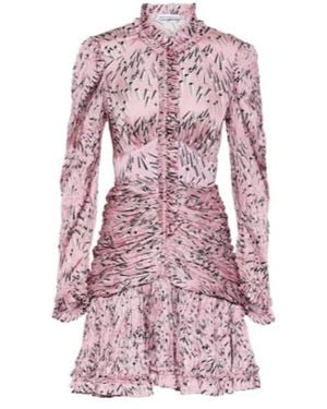 Rabanne Printed Ruched Minidress - Pink