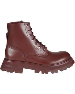 McQueen Tread Slick Ankle Boots - Purple