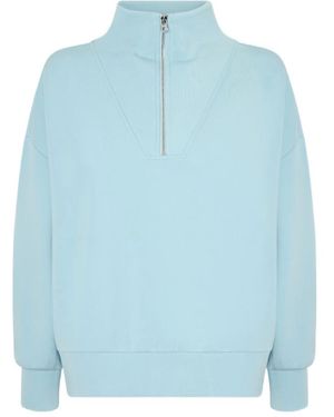 Varley Long-Sleeved Half-Zip Sweatshirt - Blue