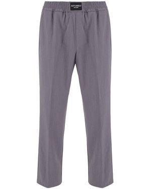 Just Cavalli Elastic-Waist Straight-Leg Trousers - Grey