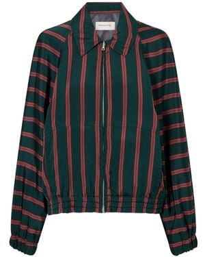 Dries Van Noten Vinnia Striped Casual Jacket - Green