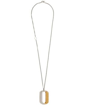 Jil Sander Pendant Necklace - White