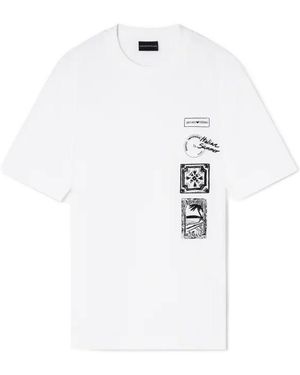 Emporio Armani Graphic Print T-Shirt - White