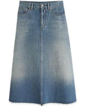 Dior Iviera Mid-Length Flared Skirt - Blue