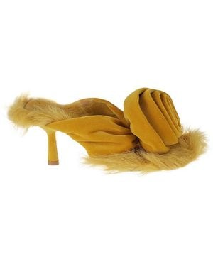 Burberry Fox Rose Slip-On Sandals - Yellow