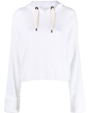 Brunello Cucinelli Cotton Drawstring Hoodie - White