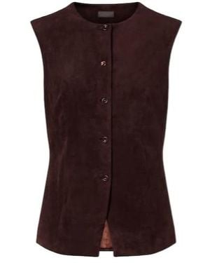 Stouls Suede Casino Vest - Brown