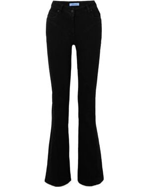 Mugler Mid-Rise Flared Jeans - Black