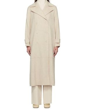 JOSEPH Double-Sided Fine Plain Fabric Coat - Natural