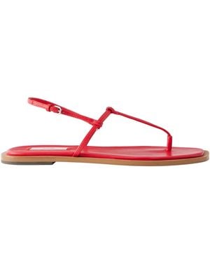 TOTEME T-Strap Flat Sandals - Red