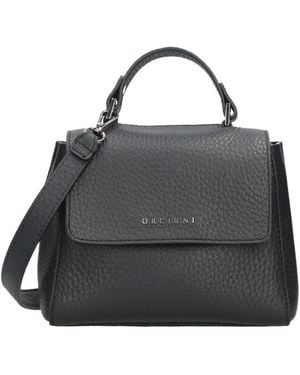 Orciani Mini Sveva Logo Lettering Tote Bag - Black
