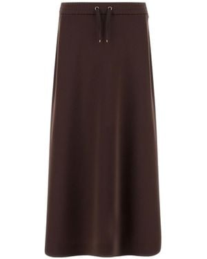 Herno Drawstring Flared Skirt - Brown