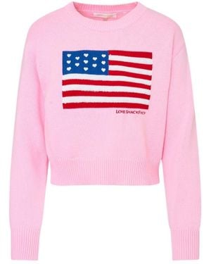 LoveShackFancy Flag Intarsia Knitwear - Pink