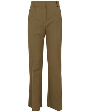 Victoria Beckham Pressed Crease Flared Pants - Green