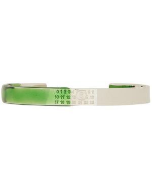 MM6 by Maison Margiela Numeric Engraved Cuff Bracelet - Green