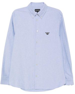 Emporio Armani Long-Sleeved Shirt - Blue