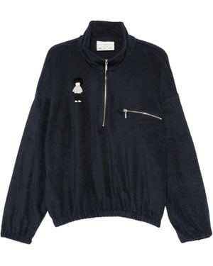 Song For The Mute Zip Funnel Sweatshirt - Blue