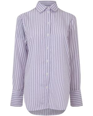 Barbour Vertical Stripe Long-Sleeve Shirt - Purple