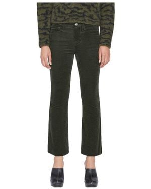 FRAME Le Crop Mid-Rise Cropped Trousers - Green