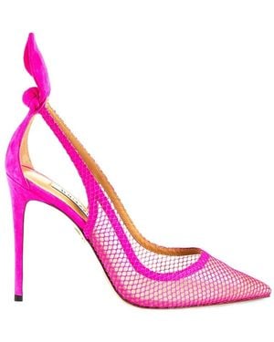 Aquazzura 105Mm Bow-Detail Pumps - Pink