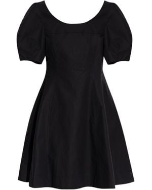 Theory Round Neck Short Sleeve Dress - Black