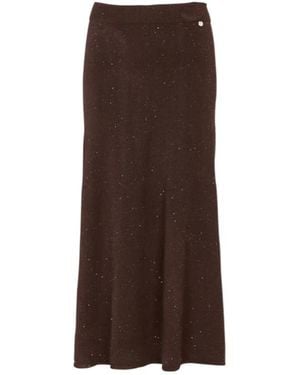 Liu Jo Sequin Embellished Midi Skirt - Brown