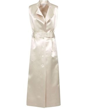 Philosophy Di Lorenzo Serafini Sleeveless Long Casual Jacket - White