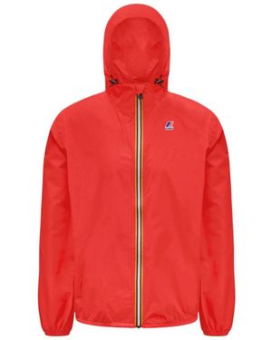 K-Way Logo-Print Jacket - Red