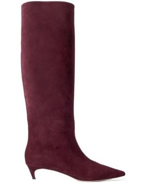 Jimmy Choo Suede Knee Boots - Red