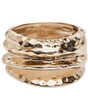 Marella Hammered Metal Bangle - White
