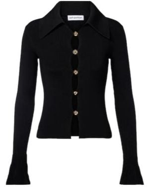 Self-Portrait Knitted Cardigan - Black