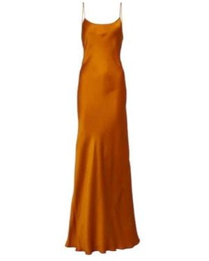 Victoria Beckham Strappy Long Dress - Brown
