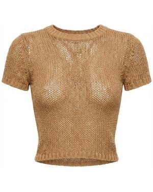 AYA MUSE Knitted T-Shirt - Natural