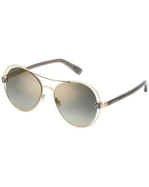 Jimmy Choo Eyewear Sarah Round Frame Sunglasses - Metallic