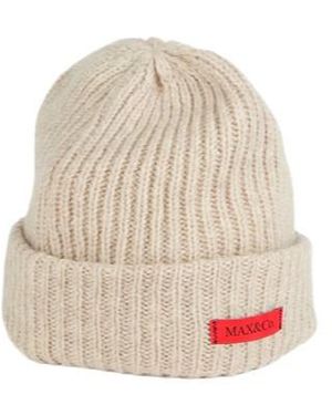 MAX&Co. Simple Solid Color Knitted Hat - Natural