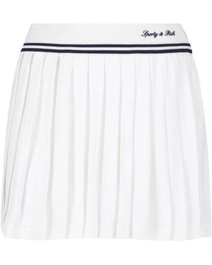 Sporty & Rich Signature Logo Abigail Skirt - Natural
