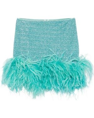 Oséree Lumiere Plumage Mini Skirt - Blue