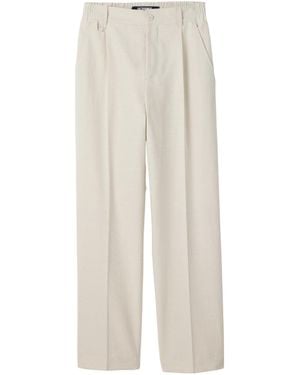 Jacquemus Casual Trousers With Belt Loops - White