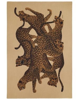 Saint Laurent Leopard Stole - Metallic