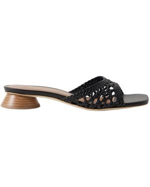 STAUD Simone Woven High-Heeled Sandals - Brown