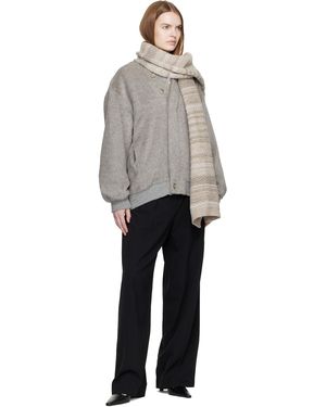 Lauren Manoogian Ssense Exclusively Launches Brushed Baseball Jacket - Gray
