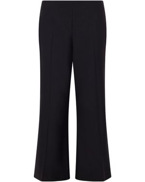 KHAITE Walter Wool Mid-Rise Flared Leg Pants - Black