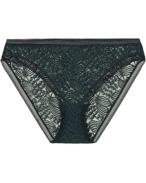 Eres Suave Leavers Lace Triangle Panties - Gray