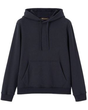 Loro Piana Andamane Pouch-Pocket Hoodie - Blue