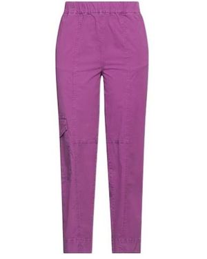 Ganni Minimalist Solid Straight Pants - Purple