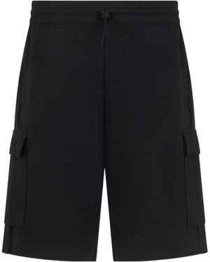 EA7 Cargo Track Shorts - Black
